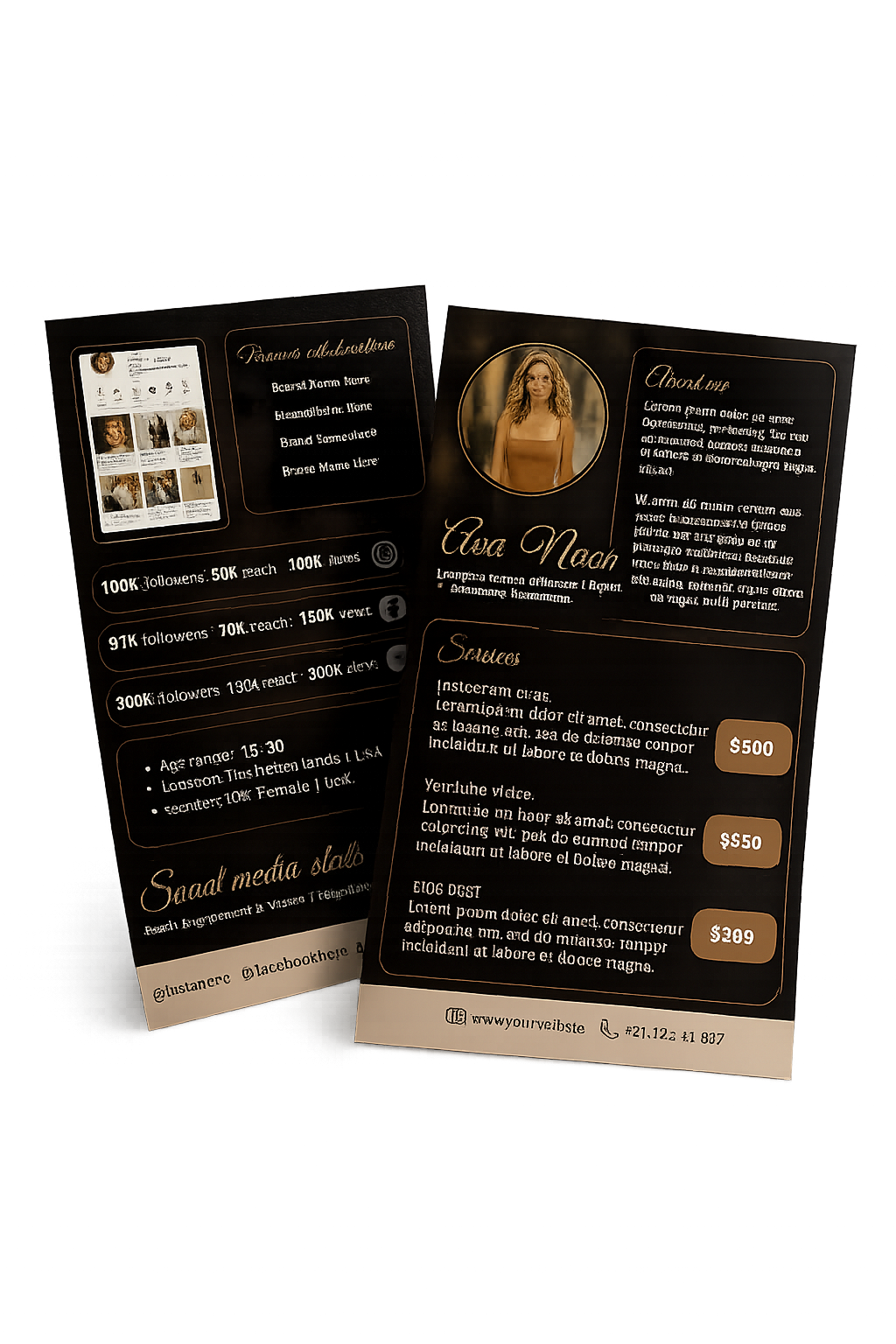 influencer kit mockup cl