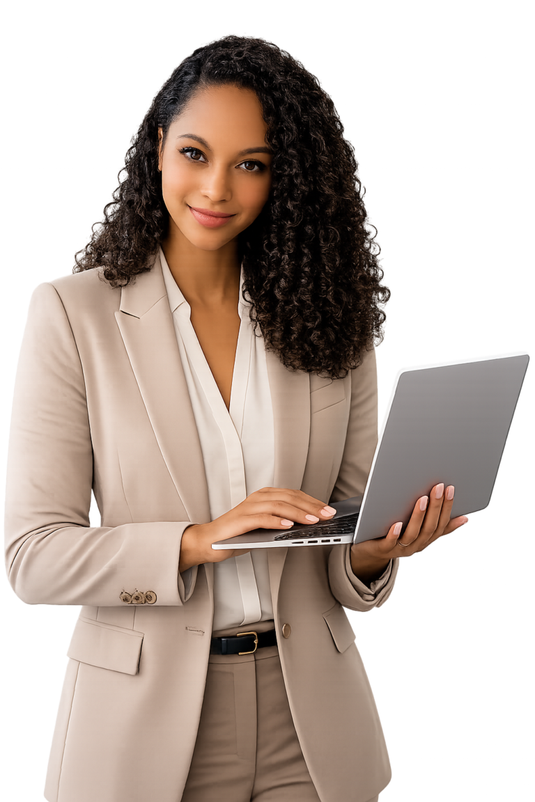 woman with laptop smiling 2026 1